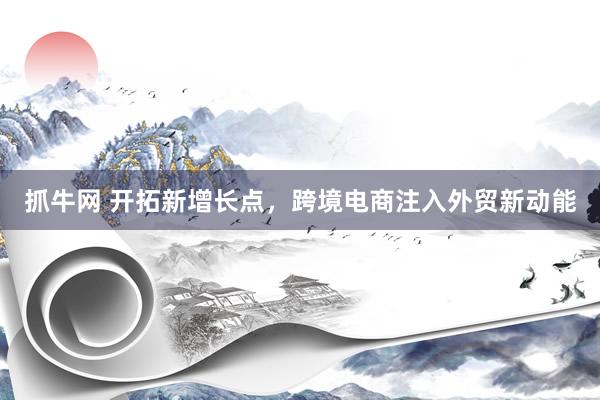 抓牛网 开拓新增长点，跨境电商注入外贸新动能
