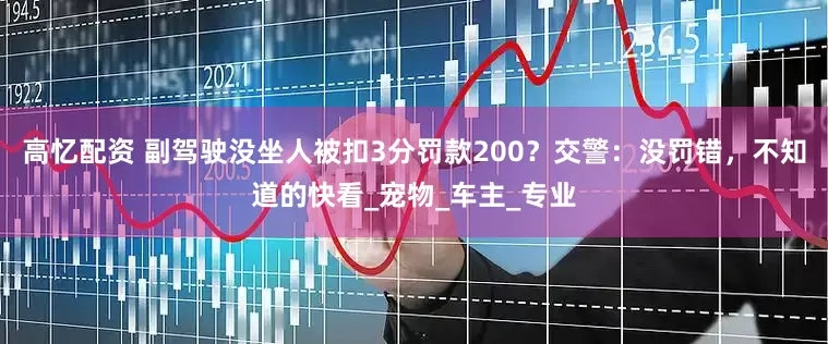 高忆配资 副驾驶没坐人被扣3分罚款200？交警：没罚错，不知道的快看_宠物_车主_专业